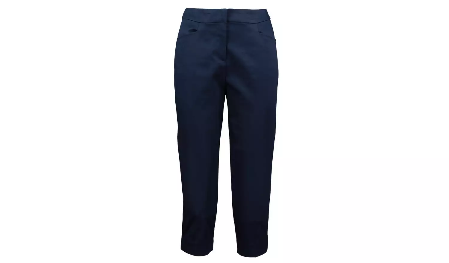 Navy Plain Capri Trousers - 24