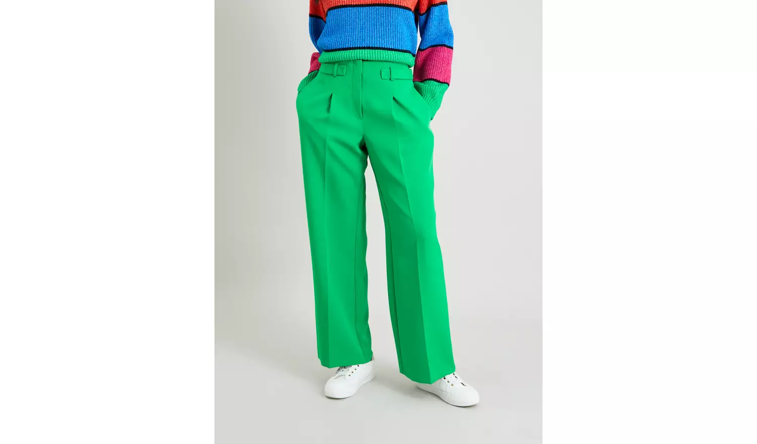 Green Wide Leg Coord Trousers - 14R