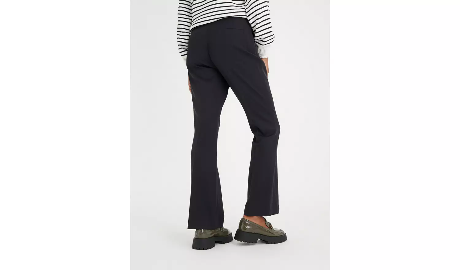 Black Kick Flare Trousers 18S