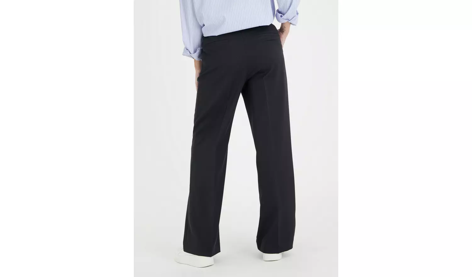 Black Wide Leg Trousers 10S