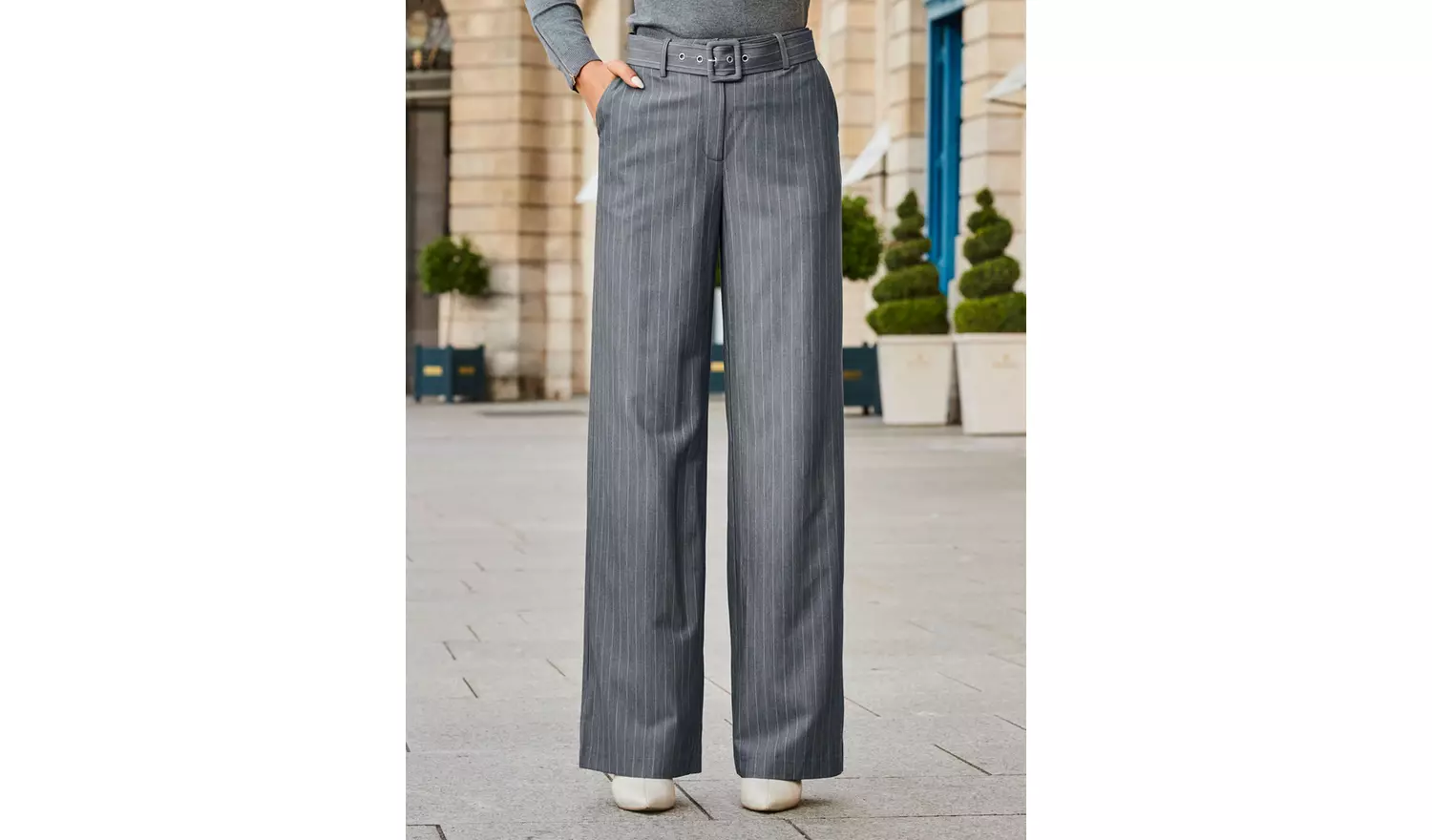 SOSANDAR Pinstripe Trouser 10