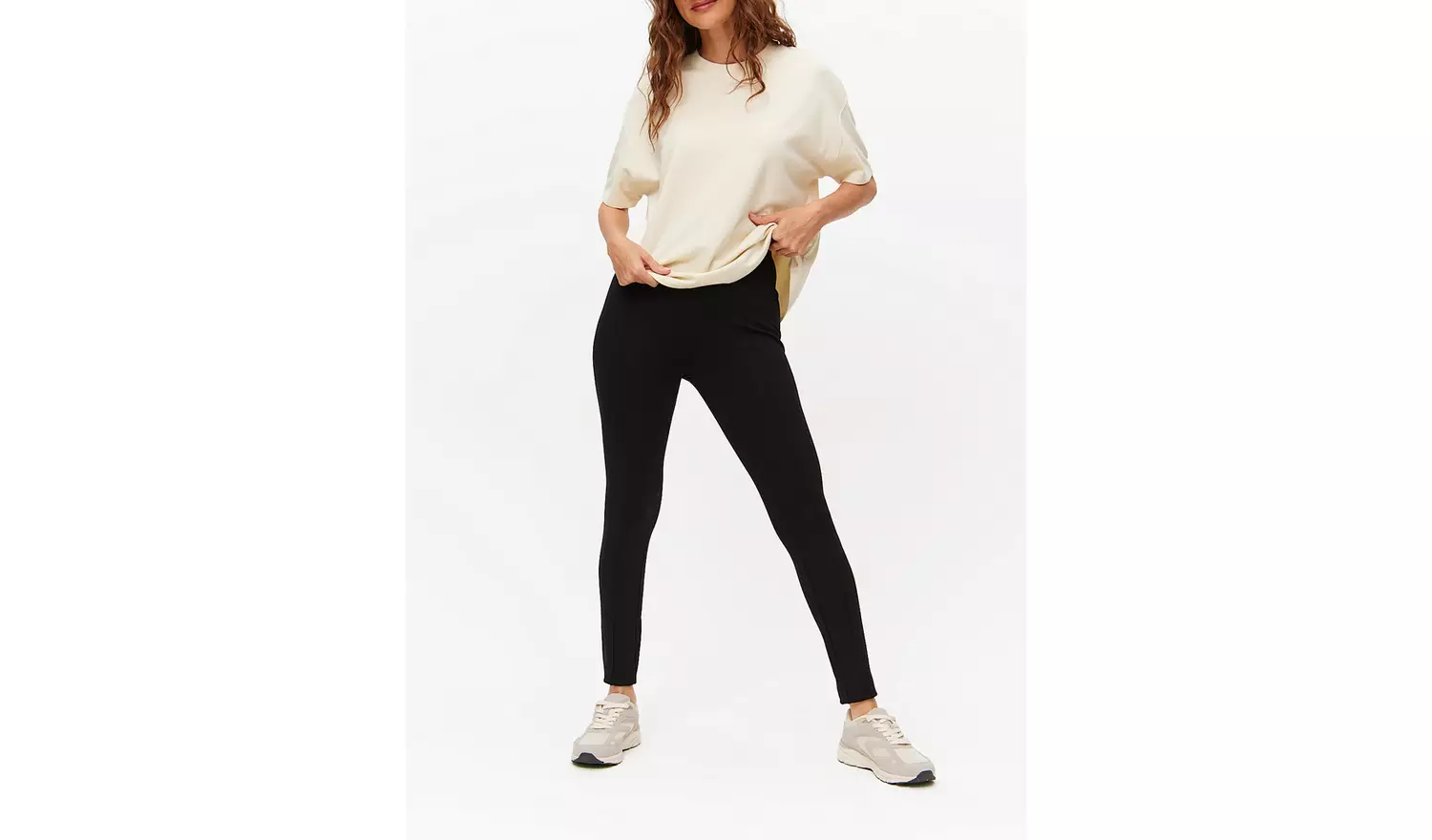 Black Ponte Pintuck Leggings 10L