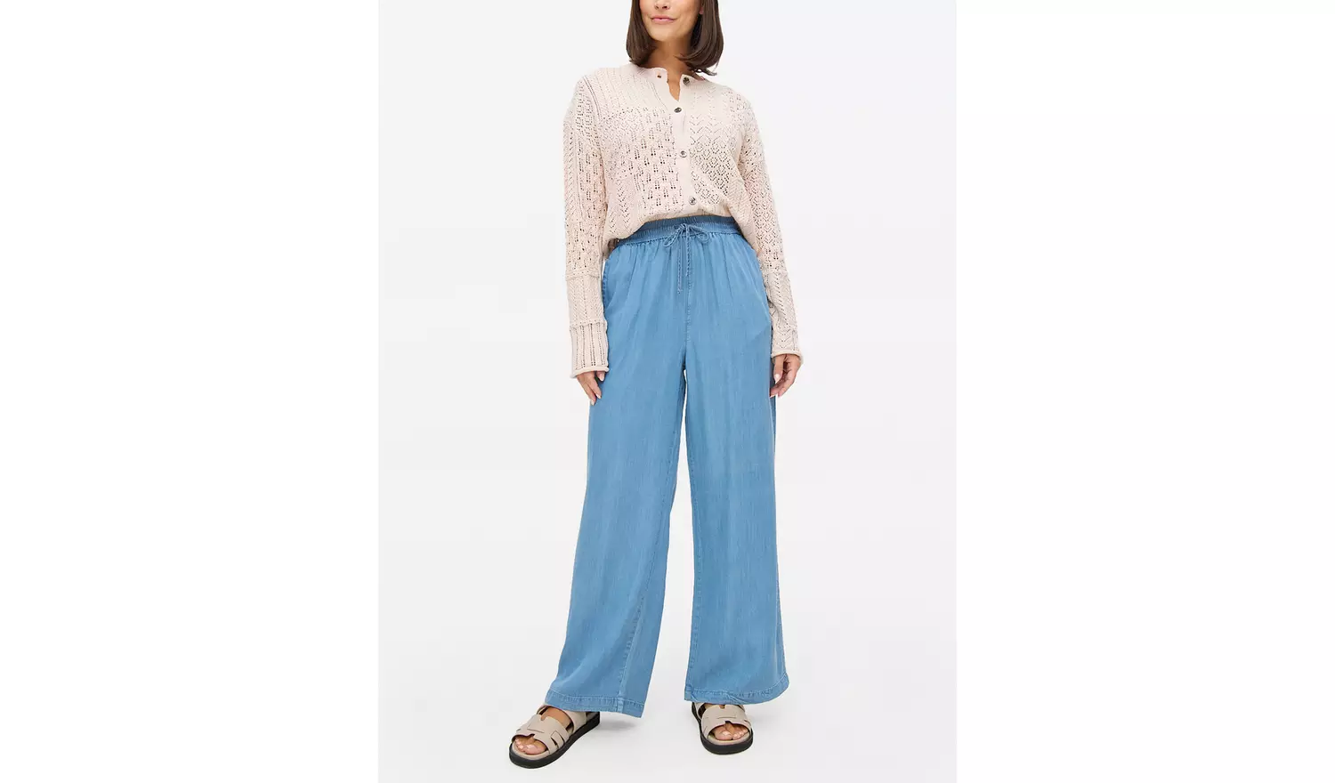 Mid Blue Chambray Wide Leg Trousers22