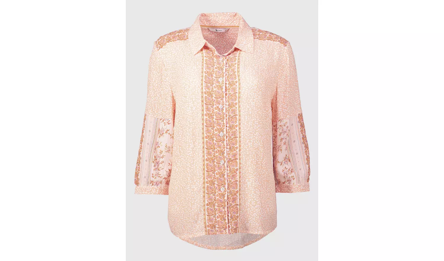 Coral Border Print Relaxed Fit Shirt - 8