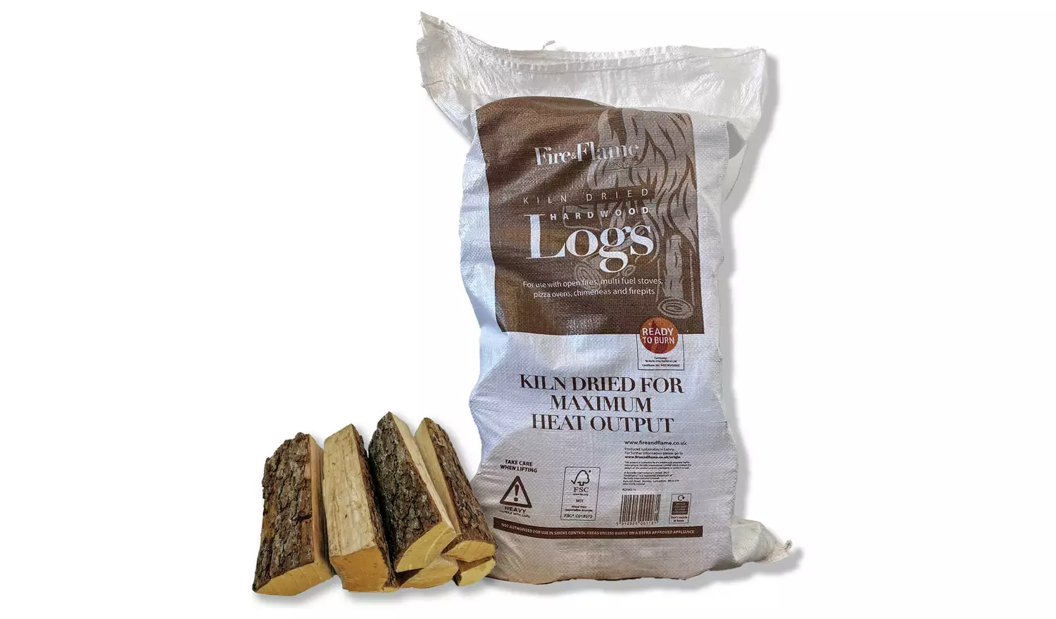 Fire & Flame 60L Kiln Dried Hardwood Logs