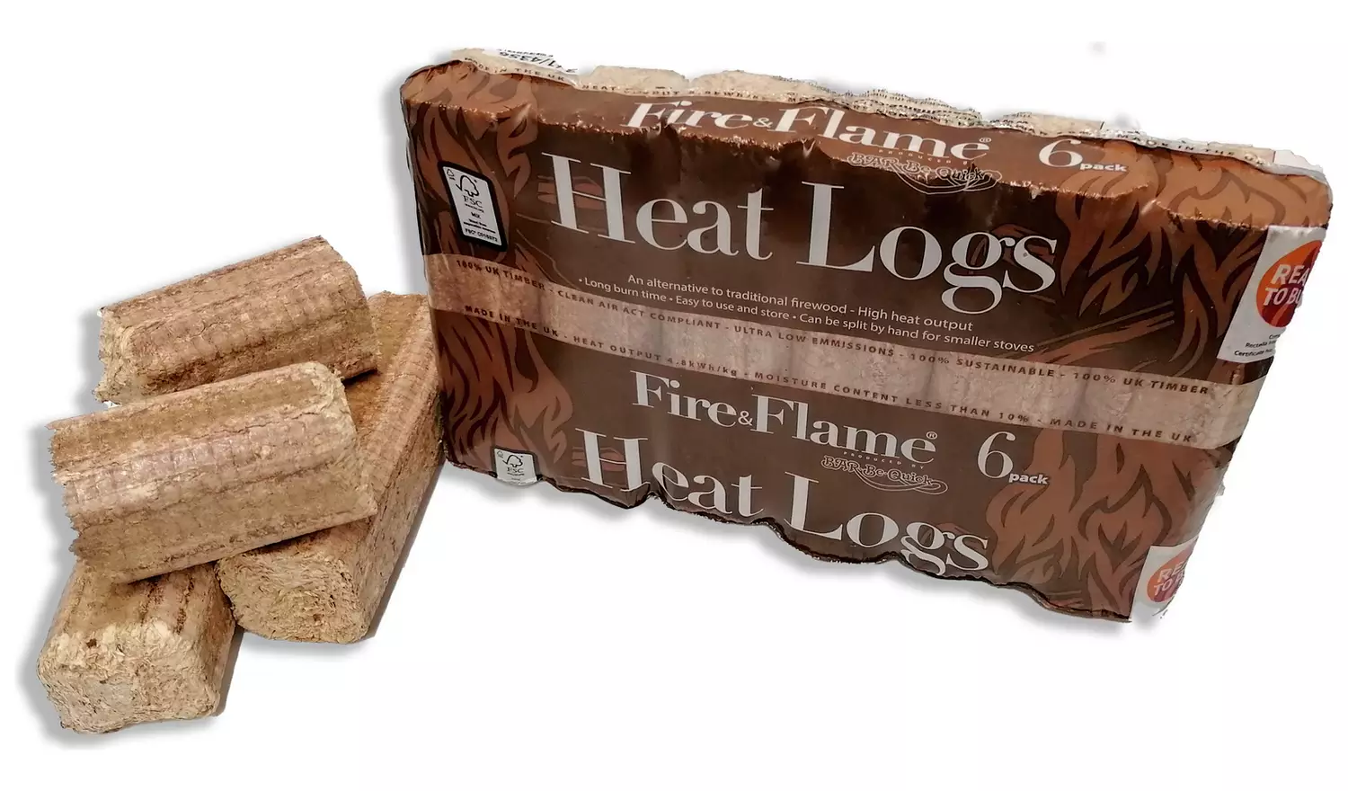 Fire And Flame 6pk Heat Logs