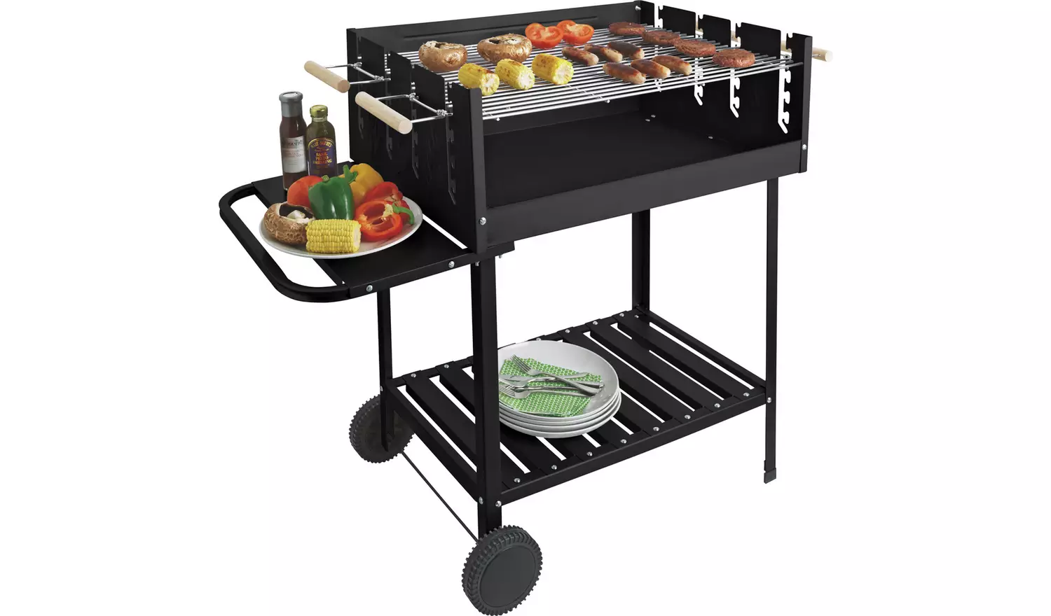 Argos Home Deluxe Trolley Charcoal BBQ