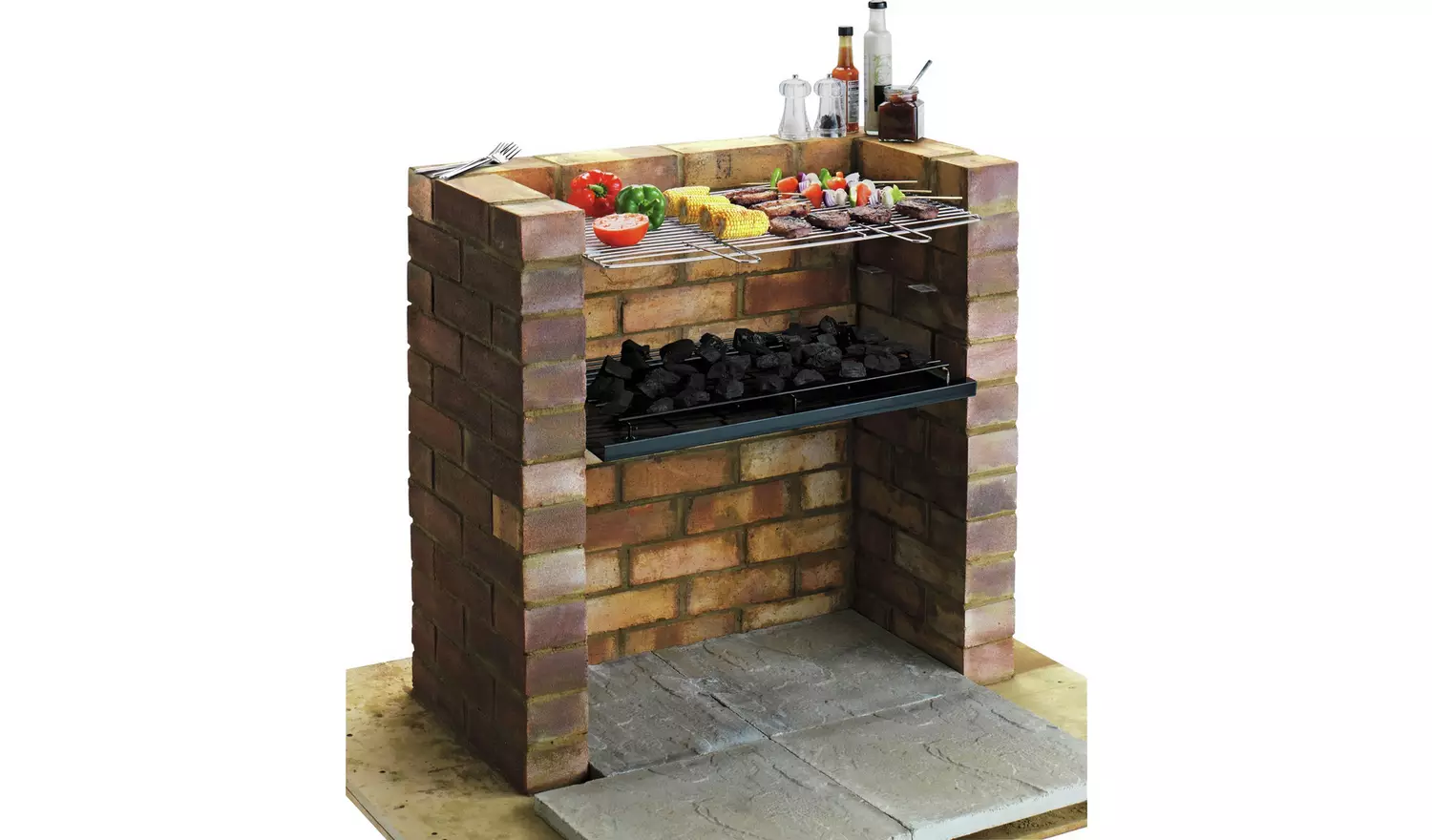Argos Home Built In Charcoal BBQ