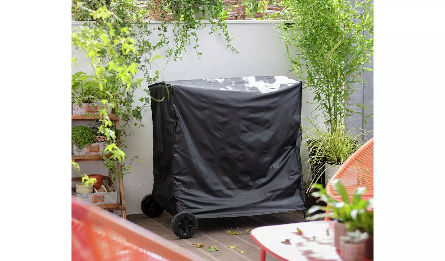 Argos Home Drum Charcoal BBQ With Cover & Utensils