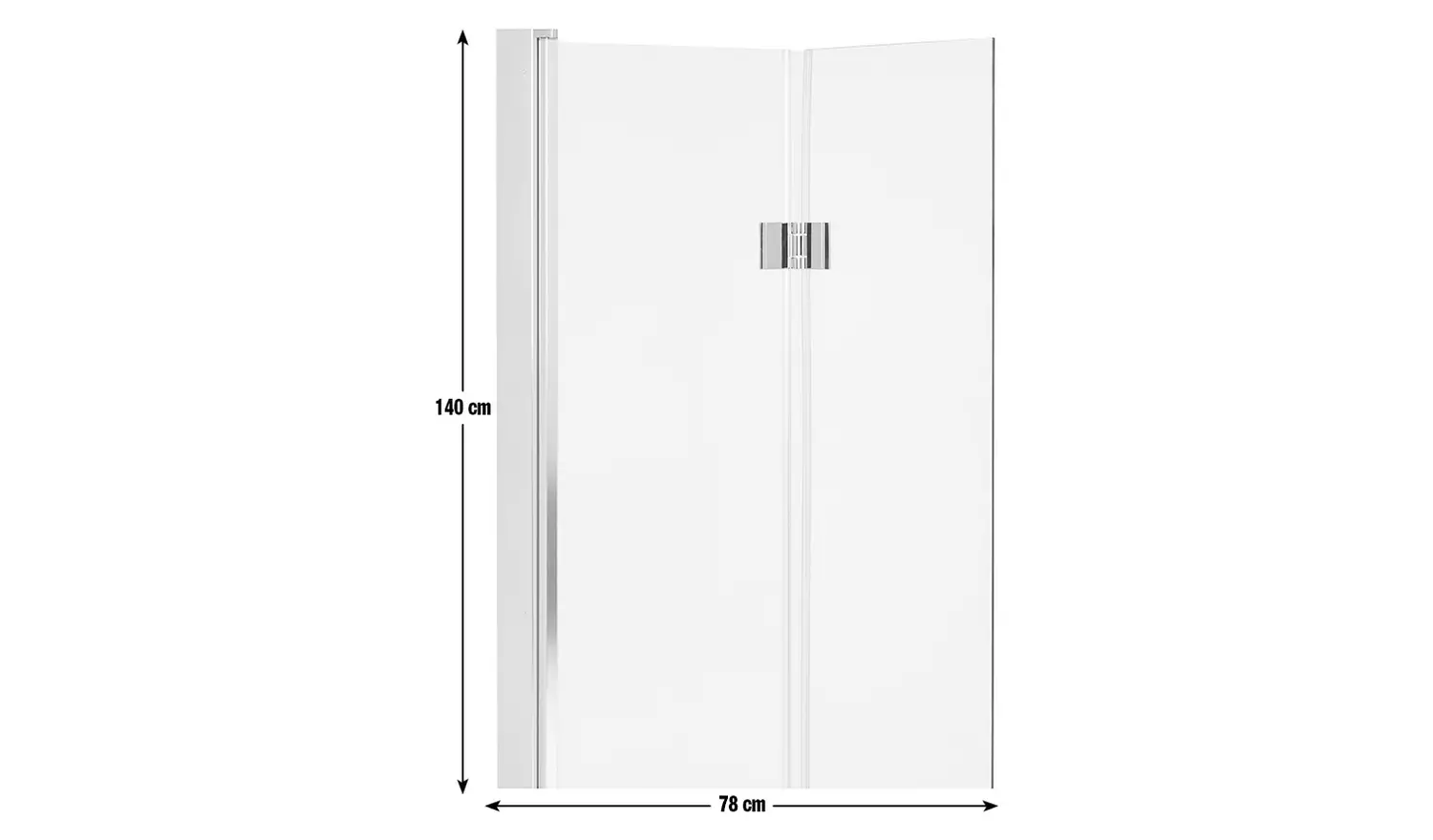 Argos Home 1400x780mm Folding Bath Shower Screen - Chrome