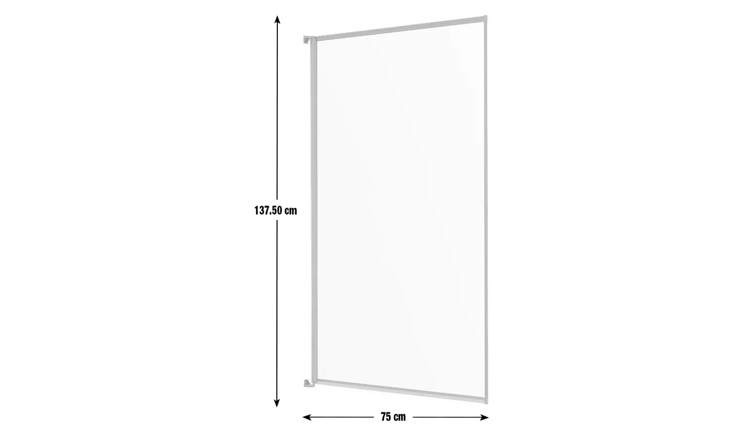 Argos Home 1375x755mm Fully Framed Bath Shower Screen Black