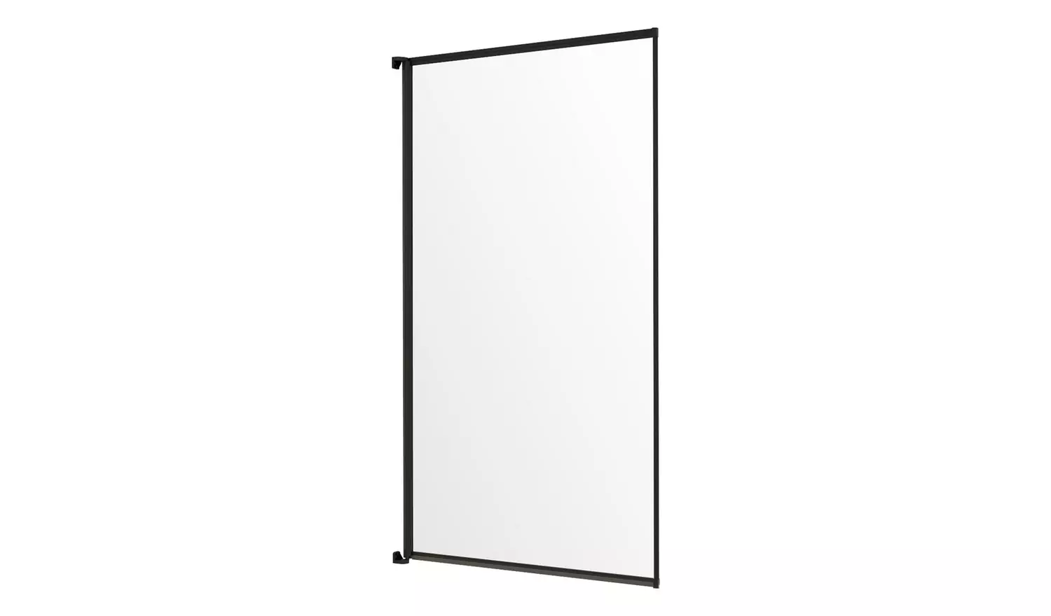 Argos Home 1375x755mm Fully Framed Bath Shower Screen Black