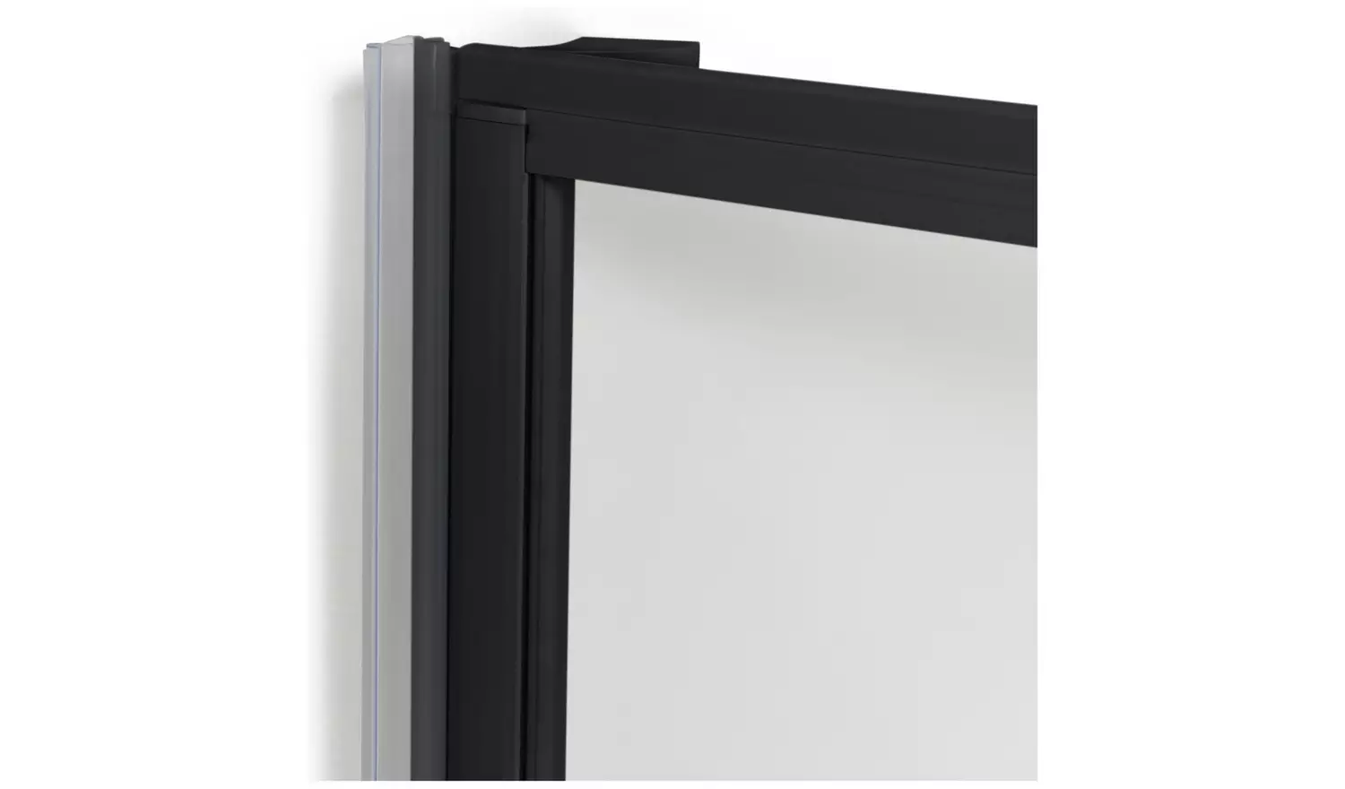 Argos Home 1375x755mm Fully Framed Bath Shower Screen Black