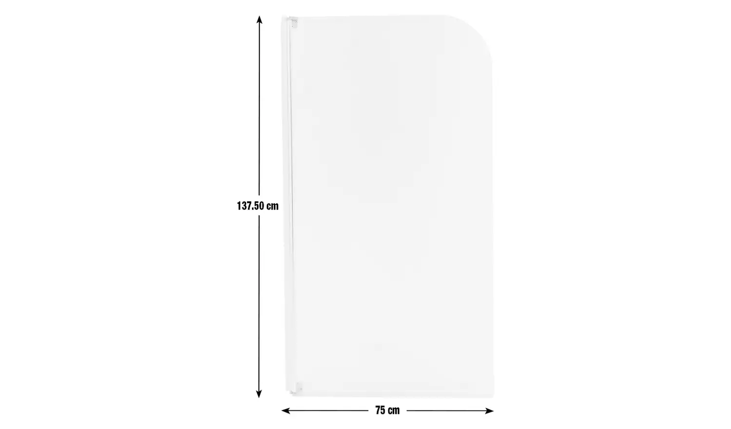Argos Home 1375x750mm Half Frame Bath Shower Screen Silver