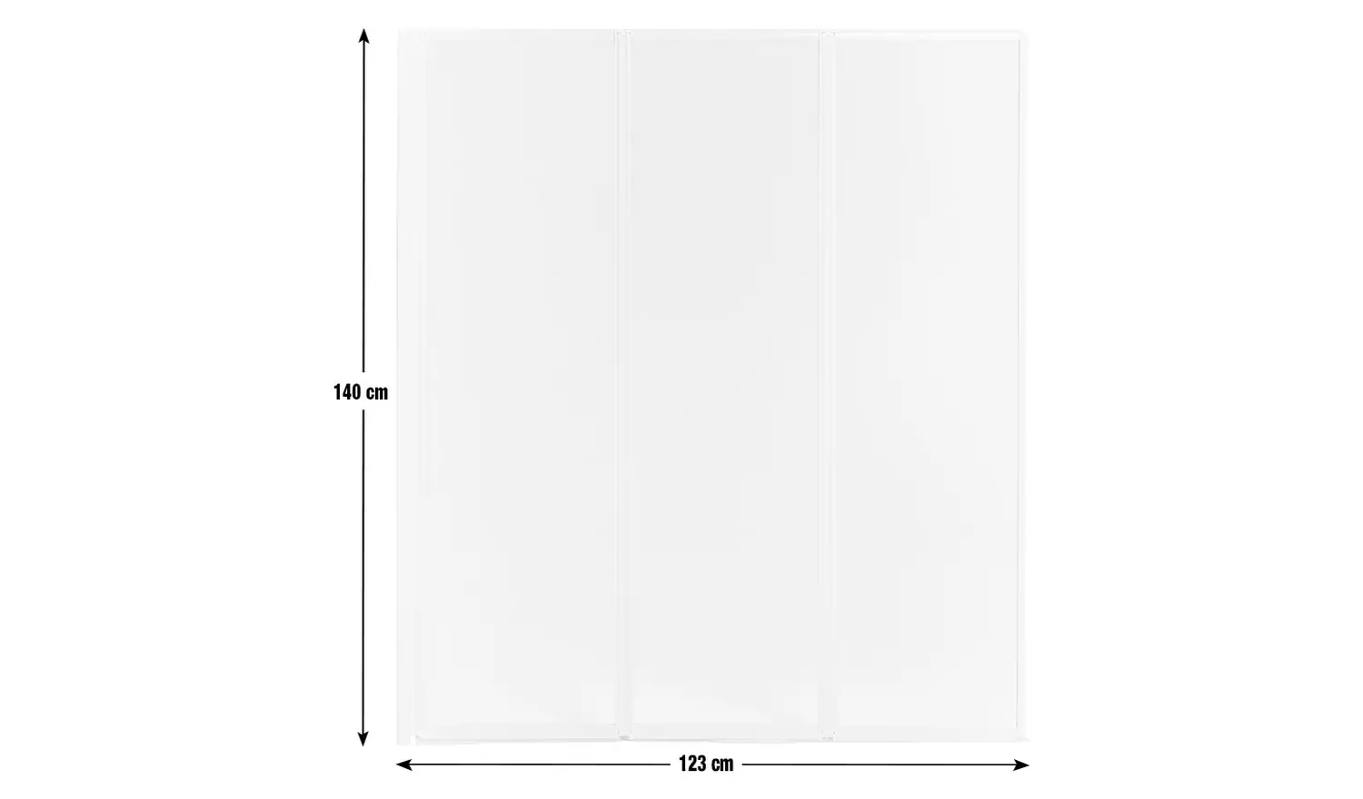 Argos Home 1400x1230mm Folding Bath Shower Screen - White