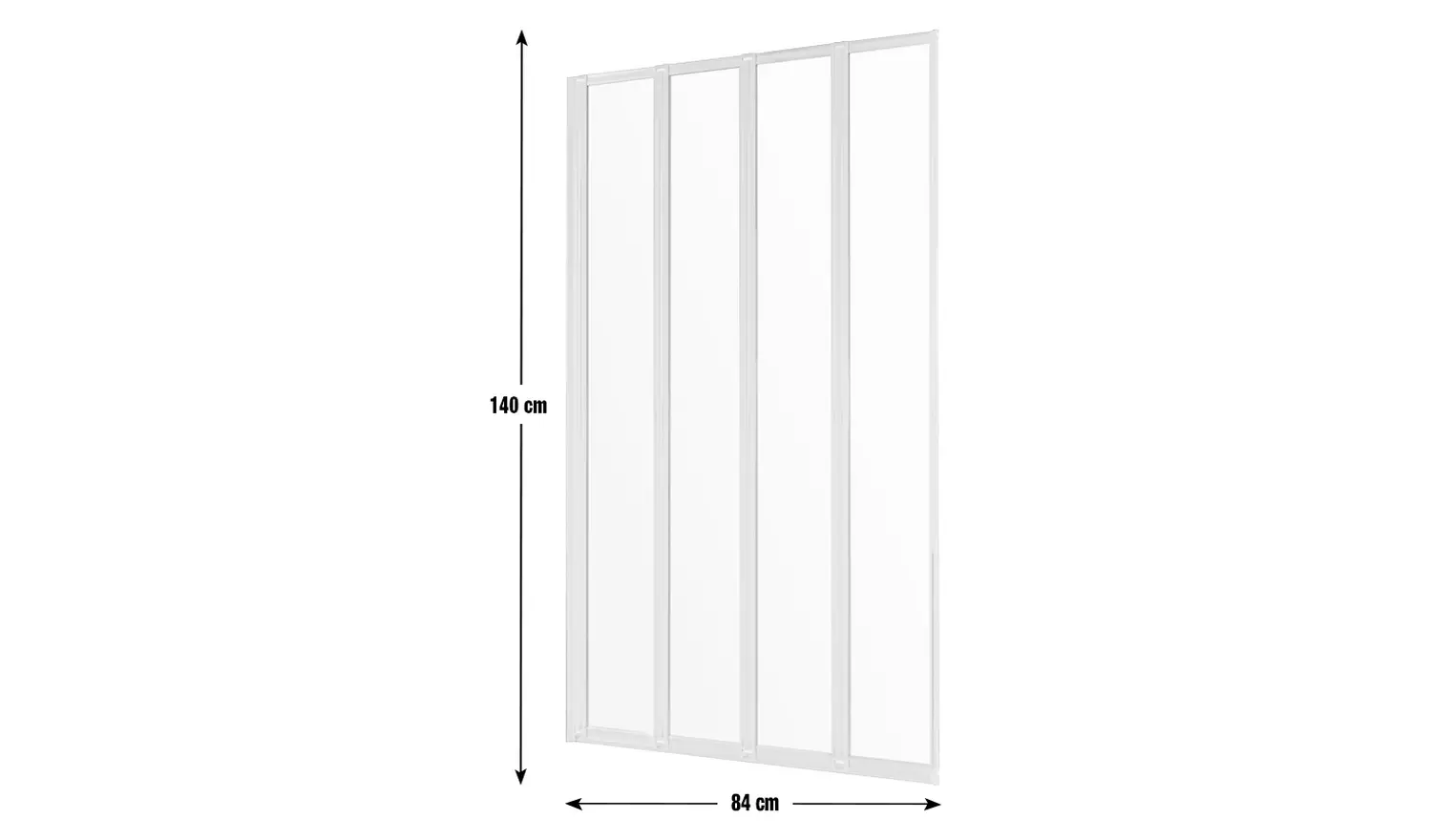 Argos Home 1400x840mm Folding Bath Shower Screen - Silver