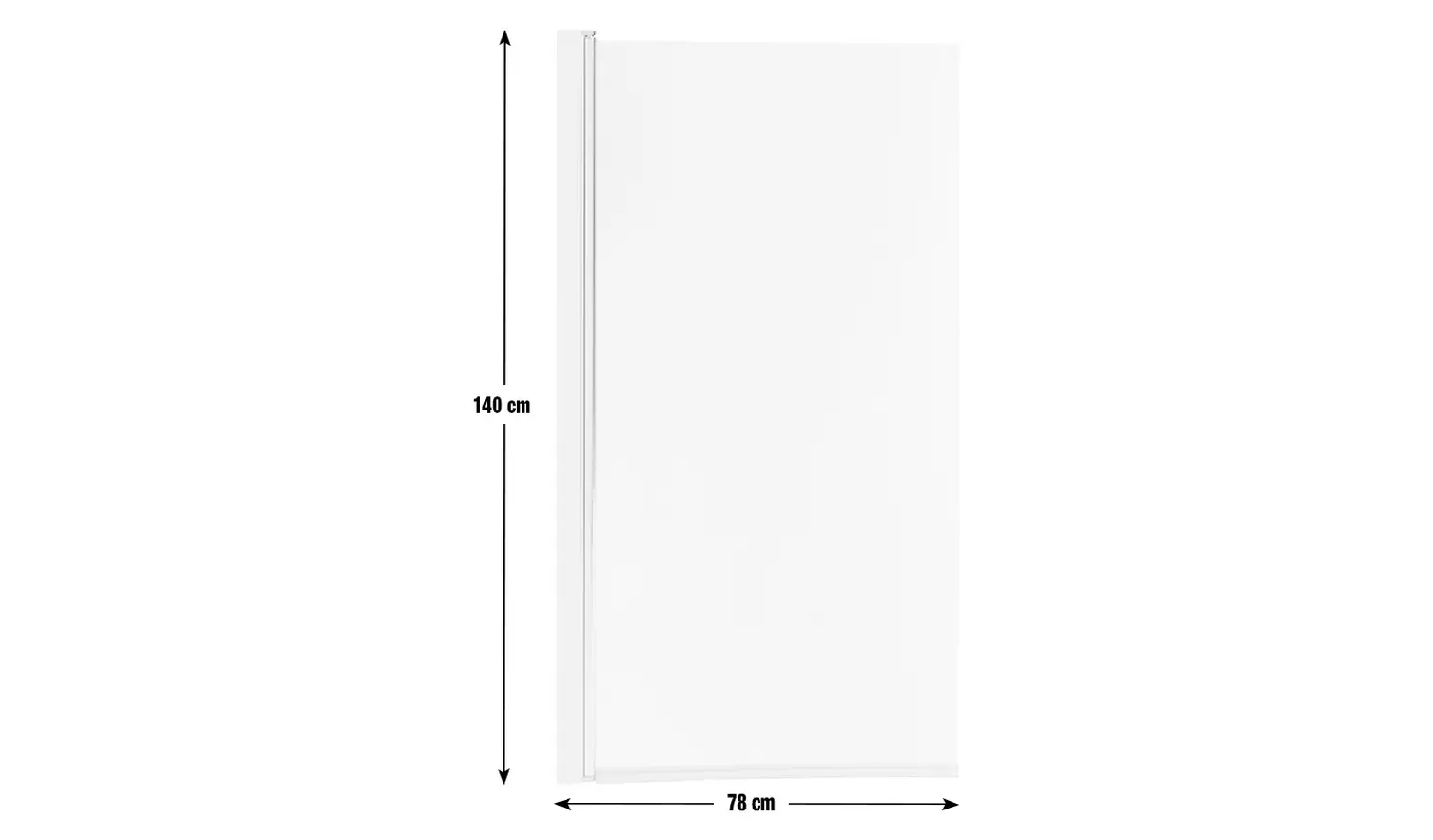 Argos Home 1400x780mm Half Bath Shower Screen Silver