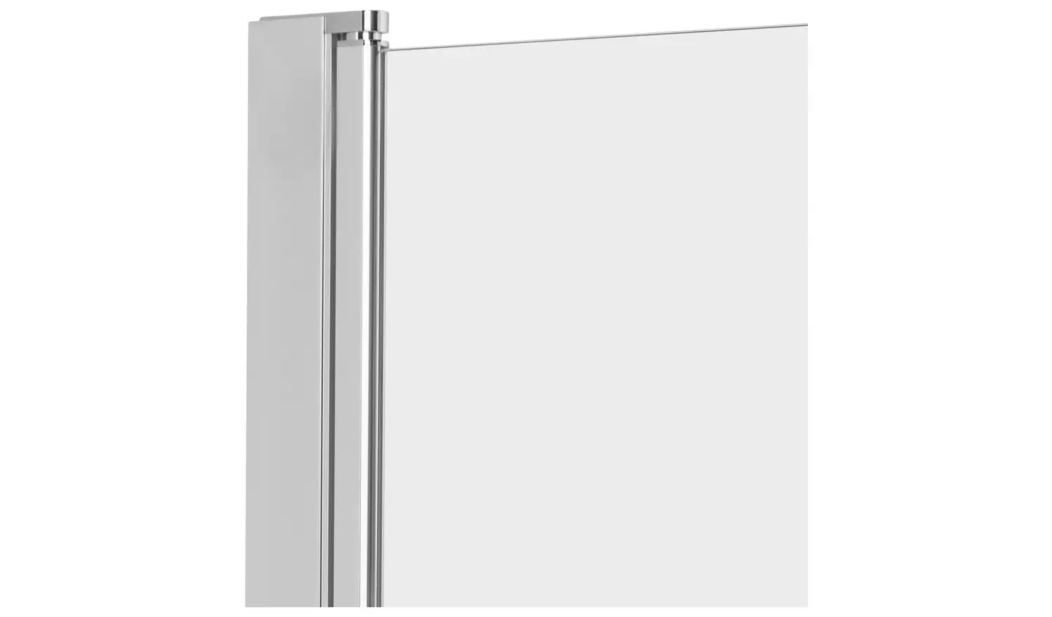 Argos Home 1400x780mm Half Bath Shower Screen Silver