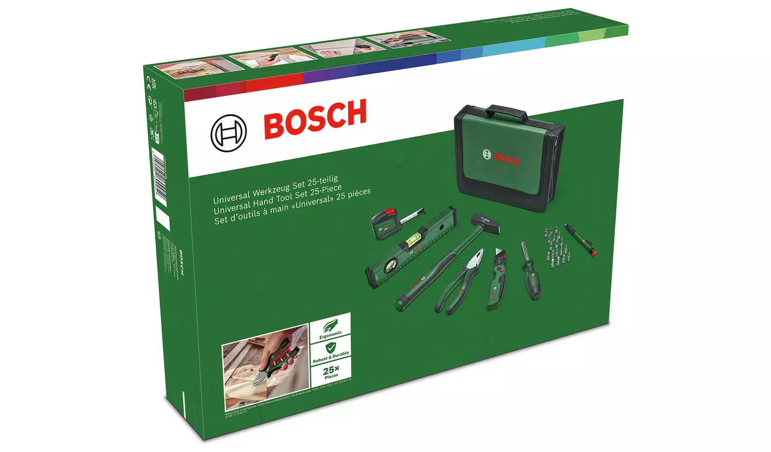 Bosch 25 Pieces Universal Hand Tool Set