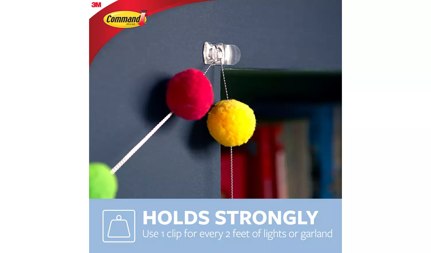 Command Clear Decorating Clips with Clear Strips