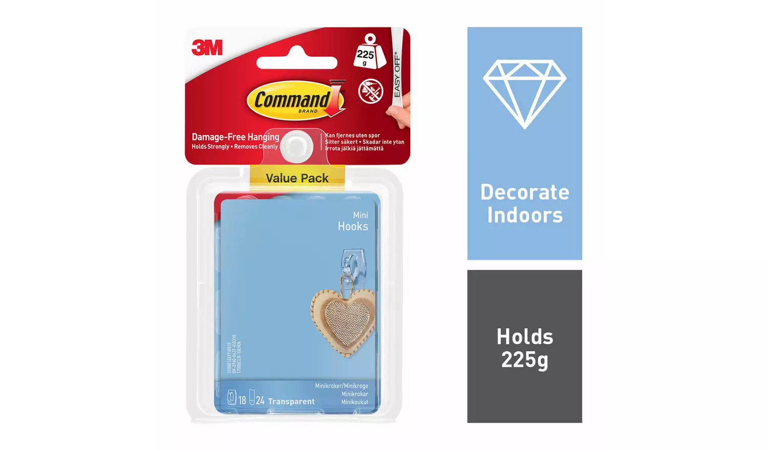 Command Clear Mini Hook Strips