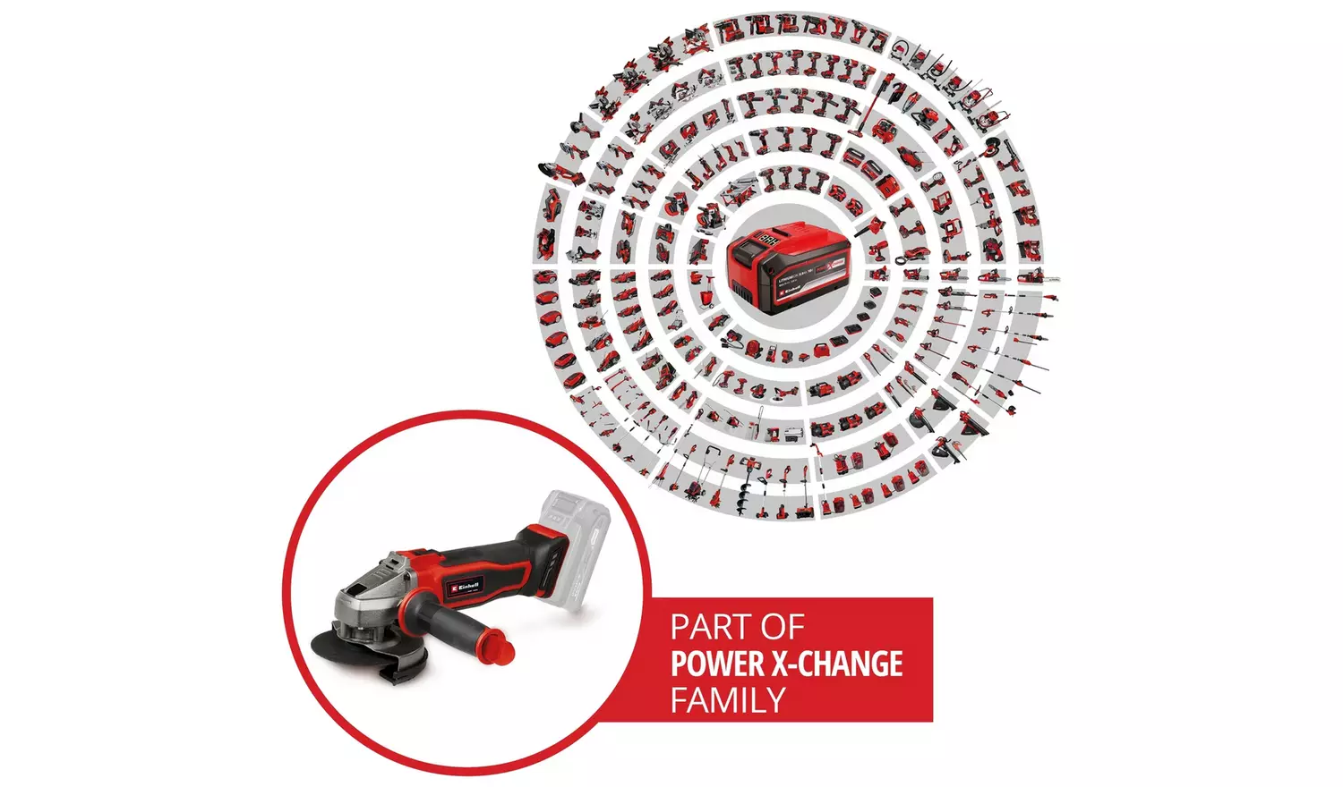 Einhell Power X-Change Solo Cordless Angle Grinder -18V