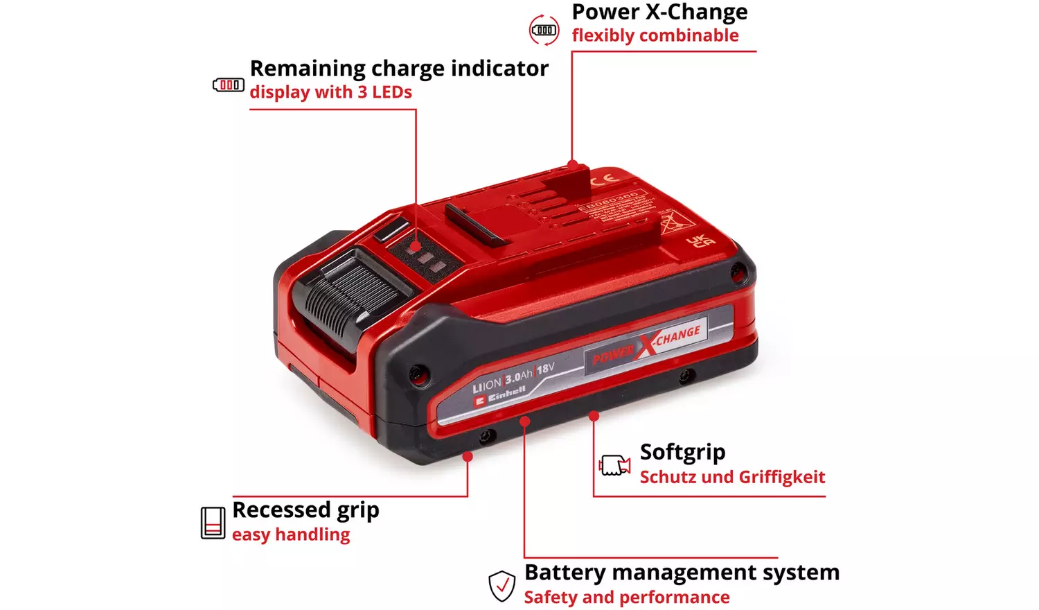 Einhell Power X-Change 18V 3Ah Rechargeable Battery