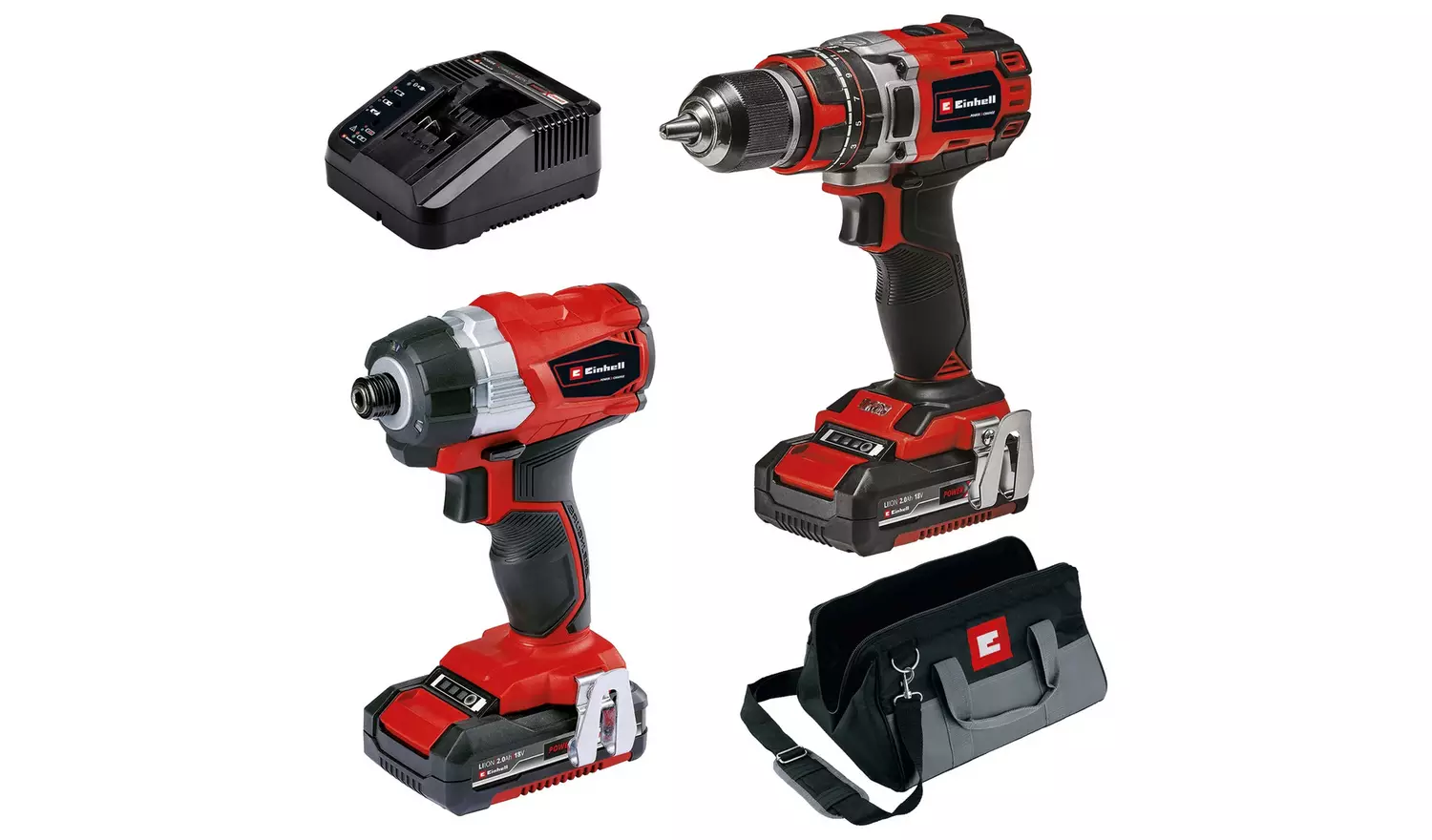 EinhellCordless Impact Drill And Impact Driver Set - 18V