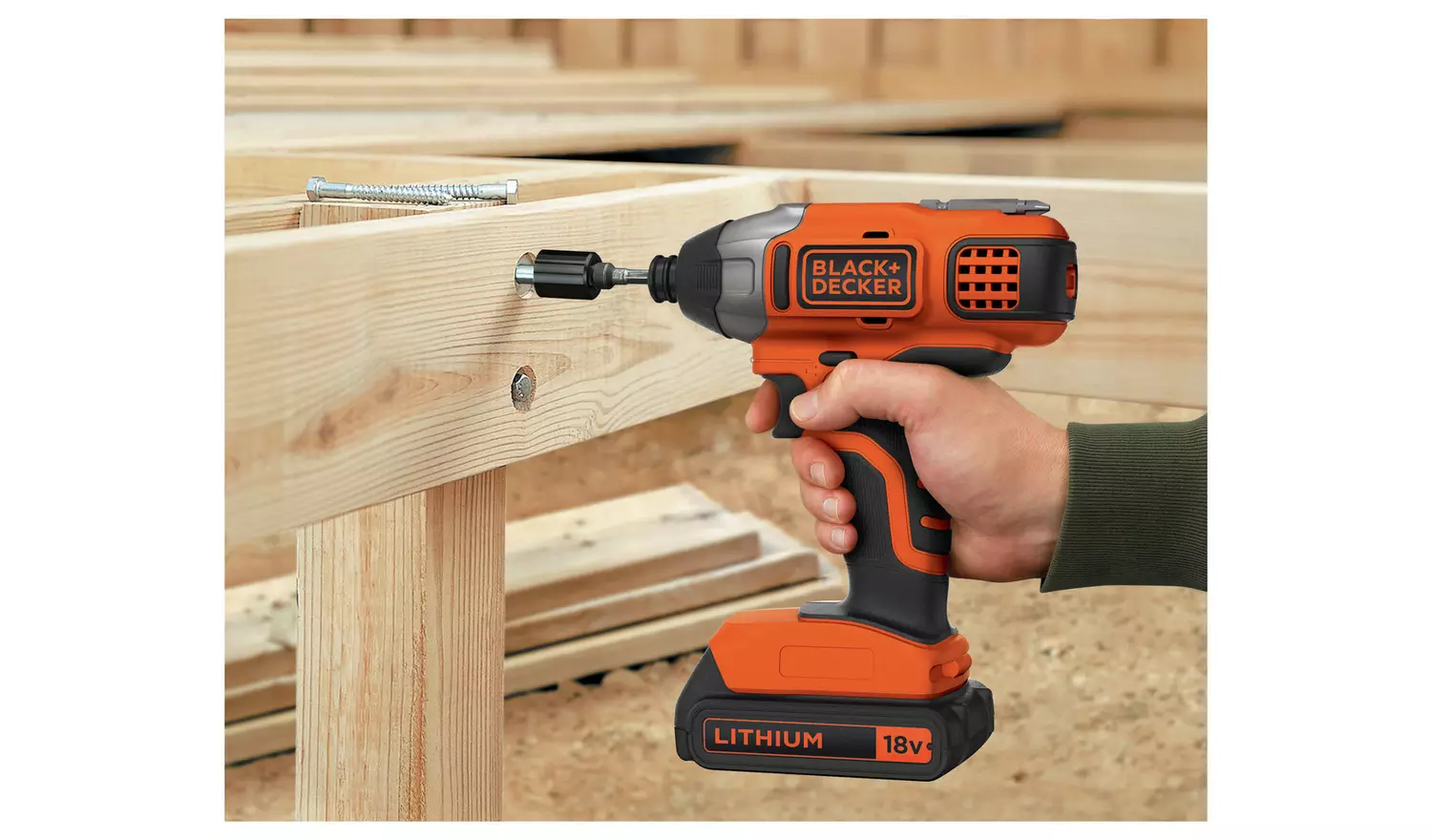 Black + Decker 18V Cordless 1.5AH Twin Pack with2x Batteries