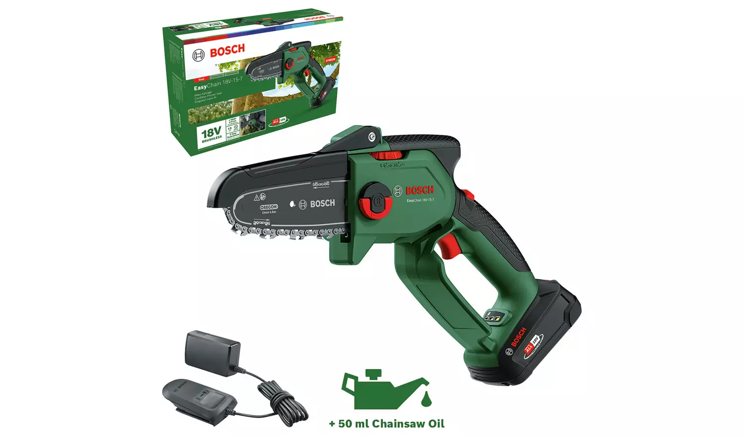 Bosch EasyChain 13cm Cordless Pruner Saw - 18V