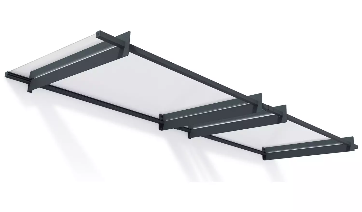 Palram Canopia 3000mm Nancy Door Awning - Grey Clear