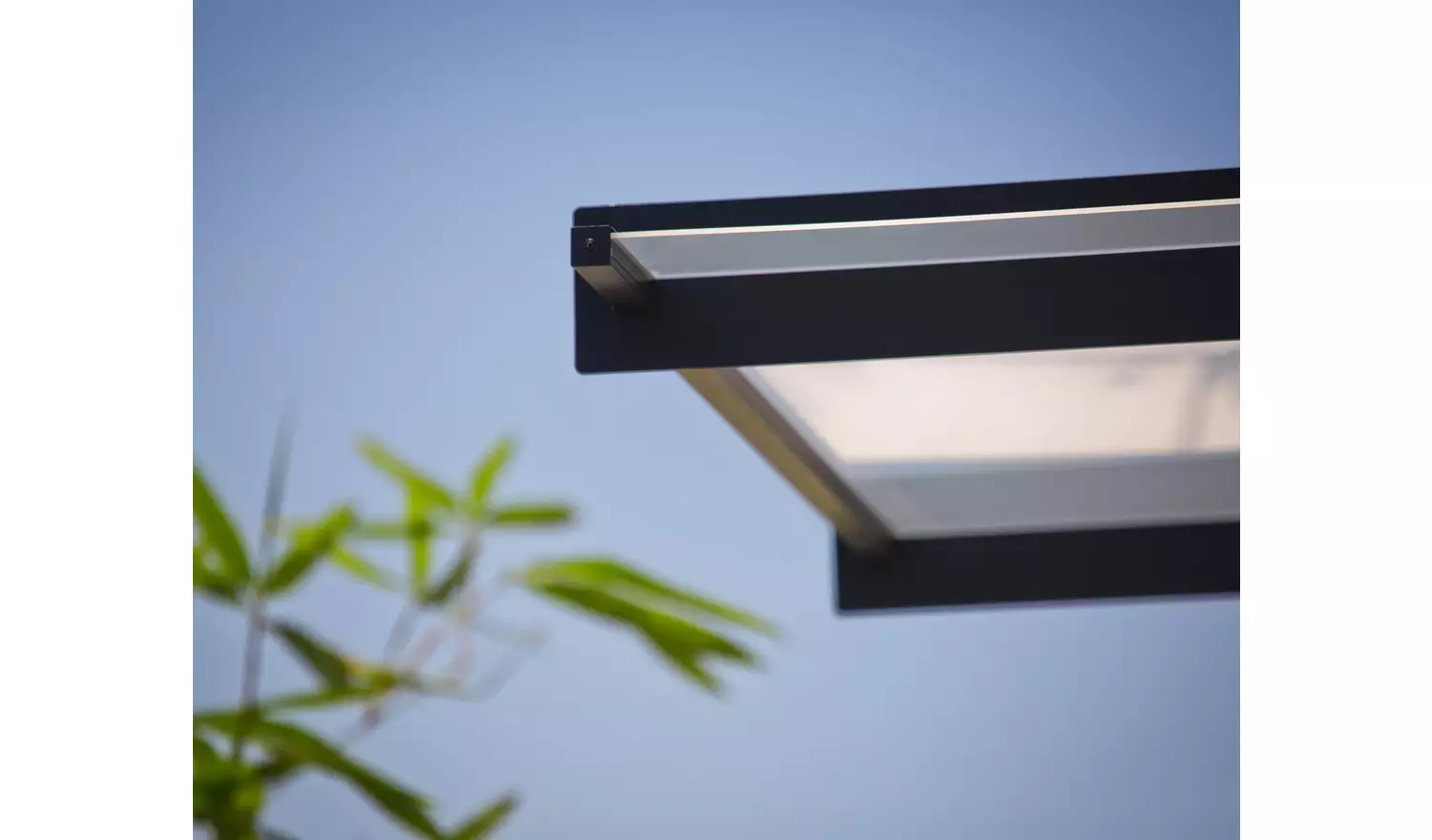 Palram Canopia 3000mm Nancy Door Awning - Grey Clear