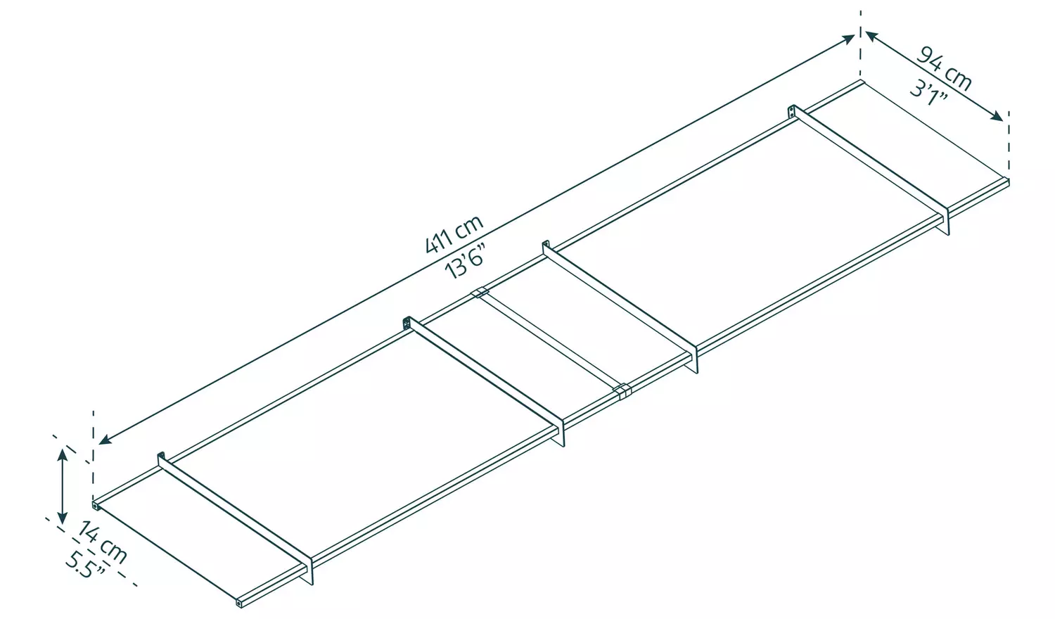 Palram Canopia 410mm Nancy Door Awning - Grey Clear