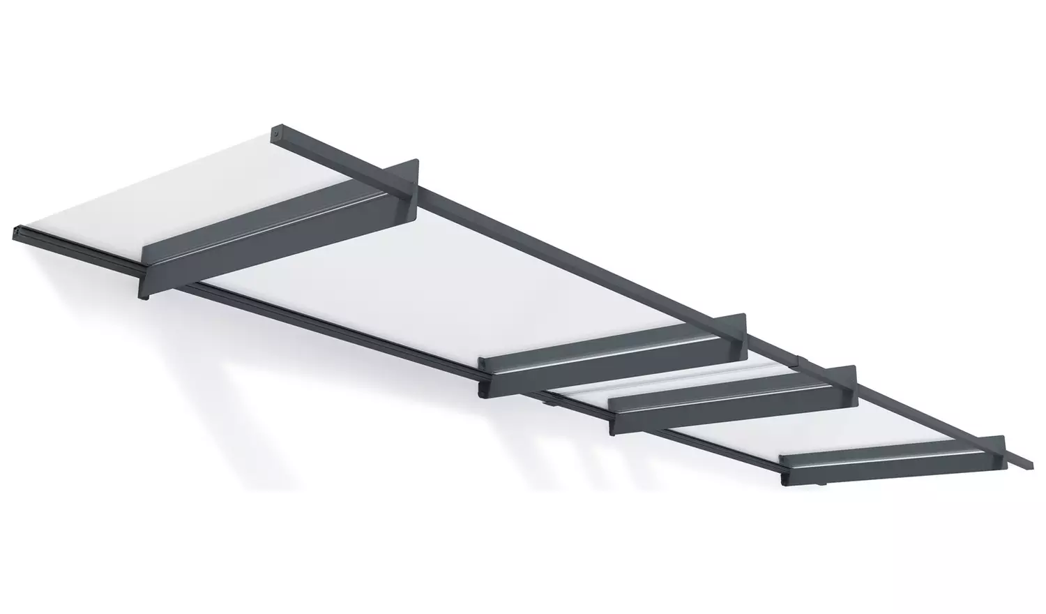Palram Canopia 410mm Nancy Door Awning - Grey Clear