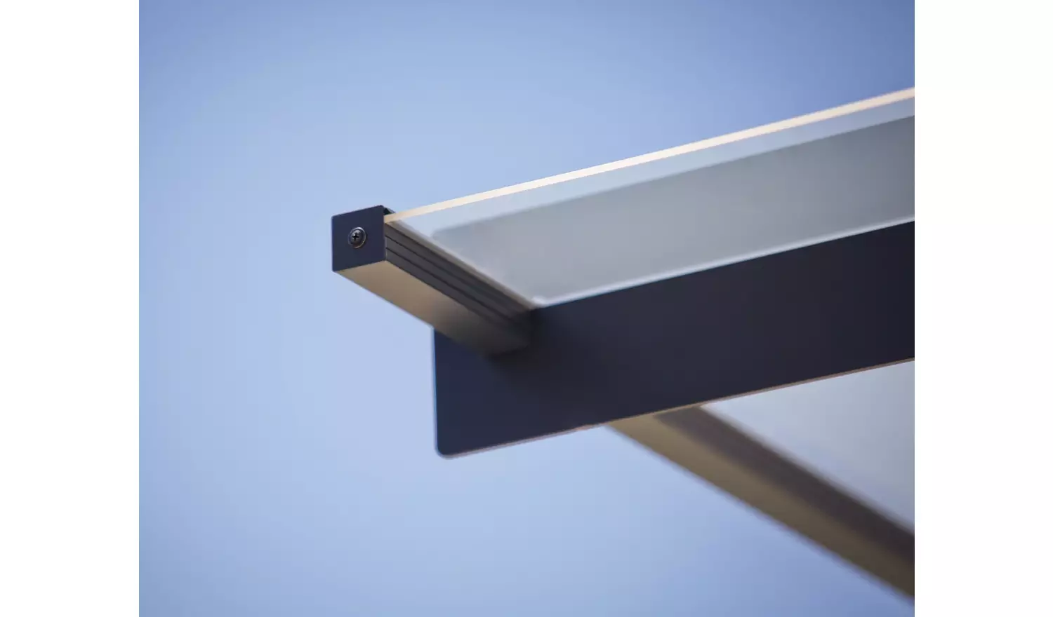 Palram Canopia 410mm Nancy Door Awning - Grey Clear