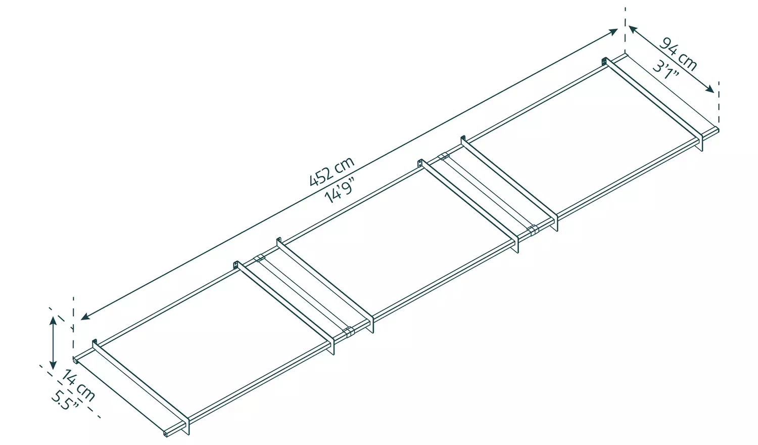 Palram Canopia 4500mm Nancy Door Awning - Grey Clear