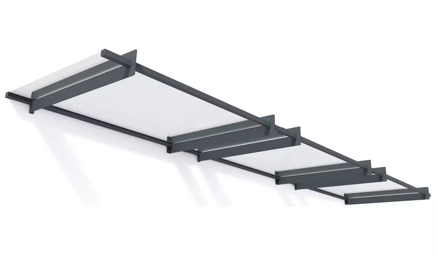 Palram Canopia 4500mm Nancy Door Awning - Grey Clear