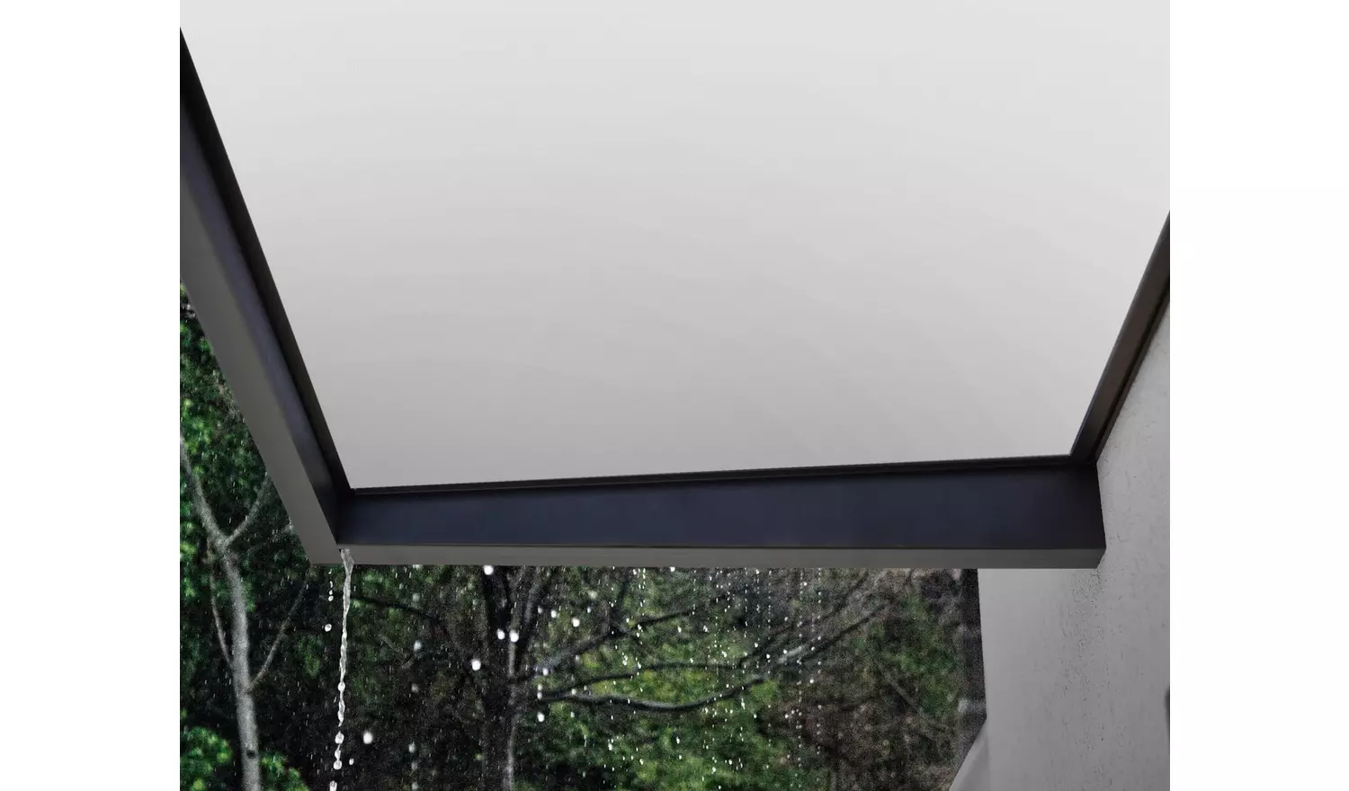 Palram Canopia 1600mm Sophia Door Awning Grey White Opal