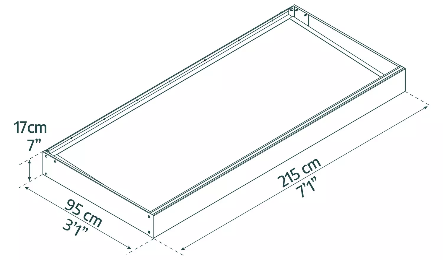 Palram Canopia 2150mm Sophia Door Awning - Grey Clear