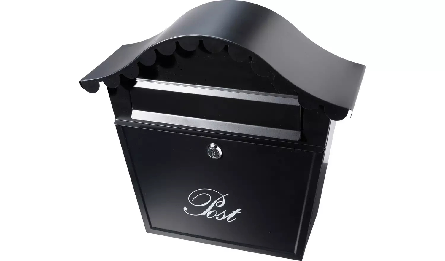 Argos Home Senior Wall Mountable Black Lockable Letter Box