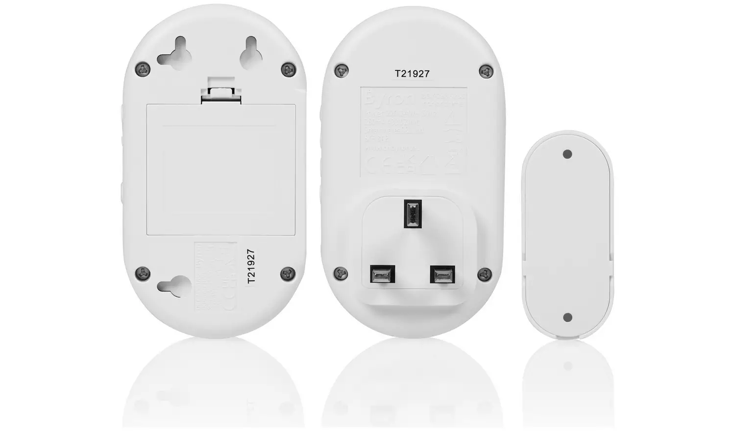 Byron DBY-23564BS 200m 90DB Doorbell - Twin, White