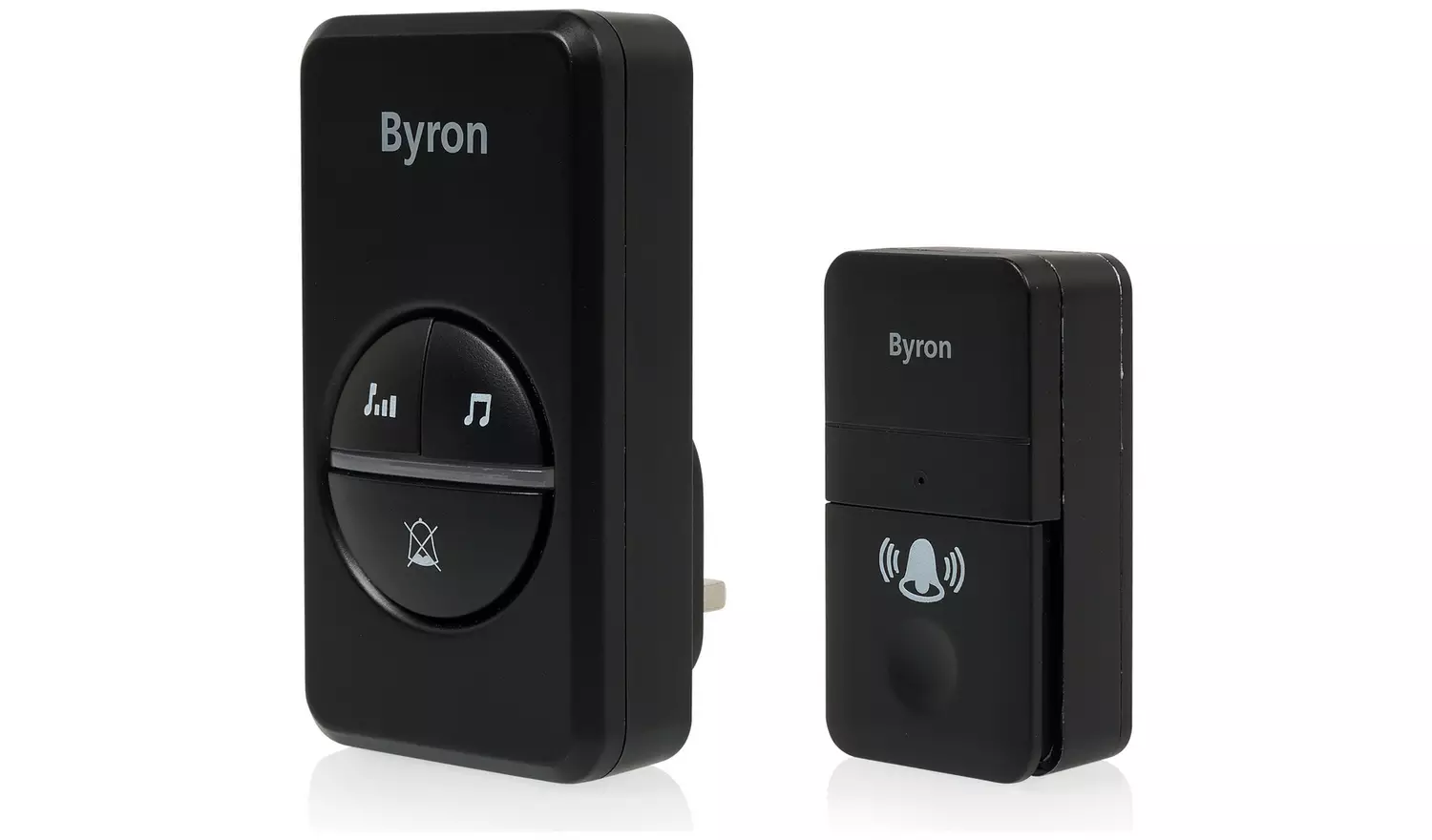 Byron DBY-23455BS 100m Plug-In Doorbell - Twin, Black