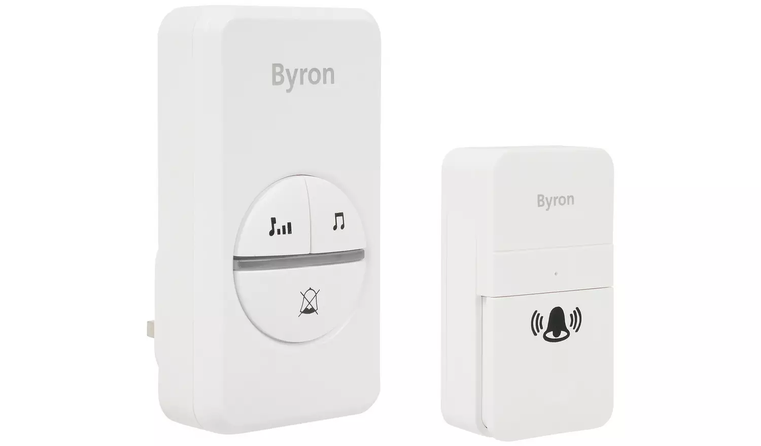 Byron DBY-23442BS 100m Plug-In Doorbell - Single, White