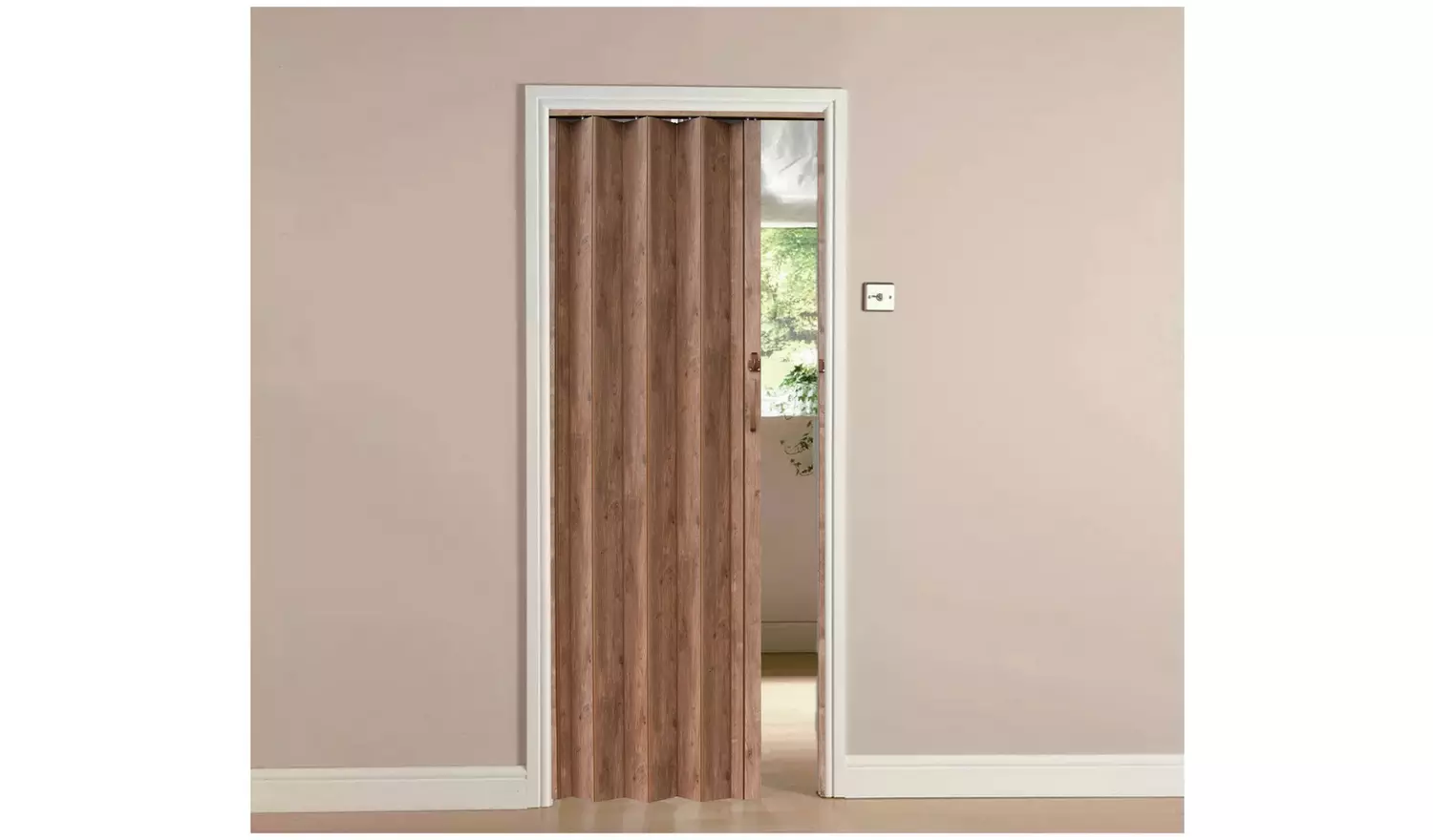 Old Oak Premium Laminated Double Skin Folding Door
