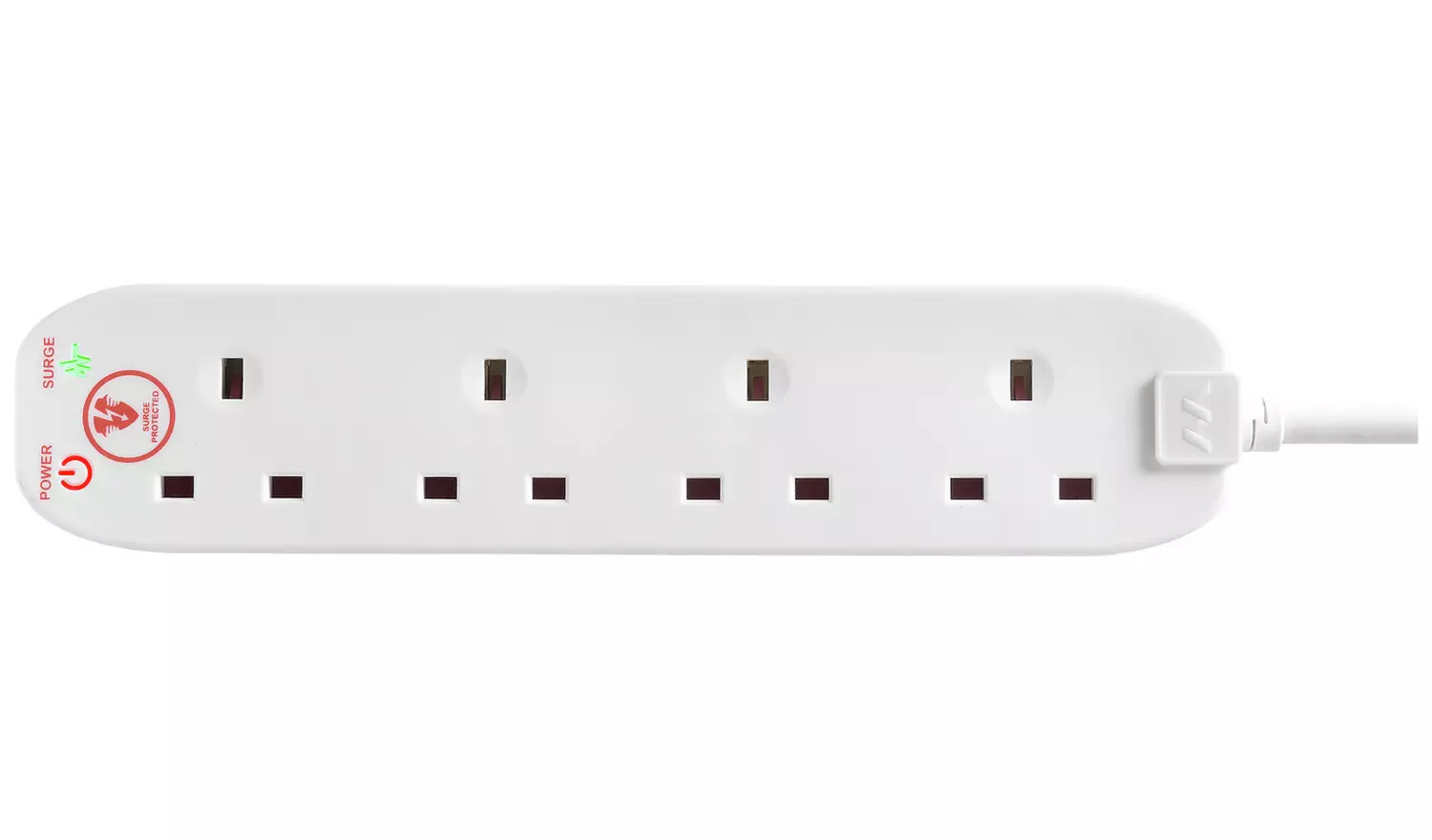 Masterplug 4 Socket 1m Surge Protected Extension Lead