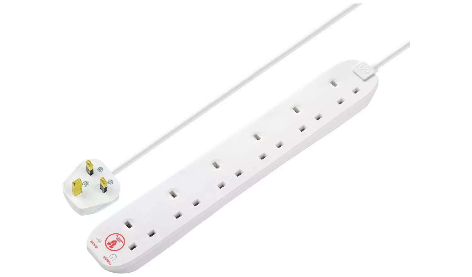 Masterplug 6 Socket 5m Surge Protected Extension Lead