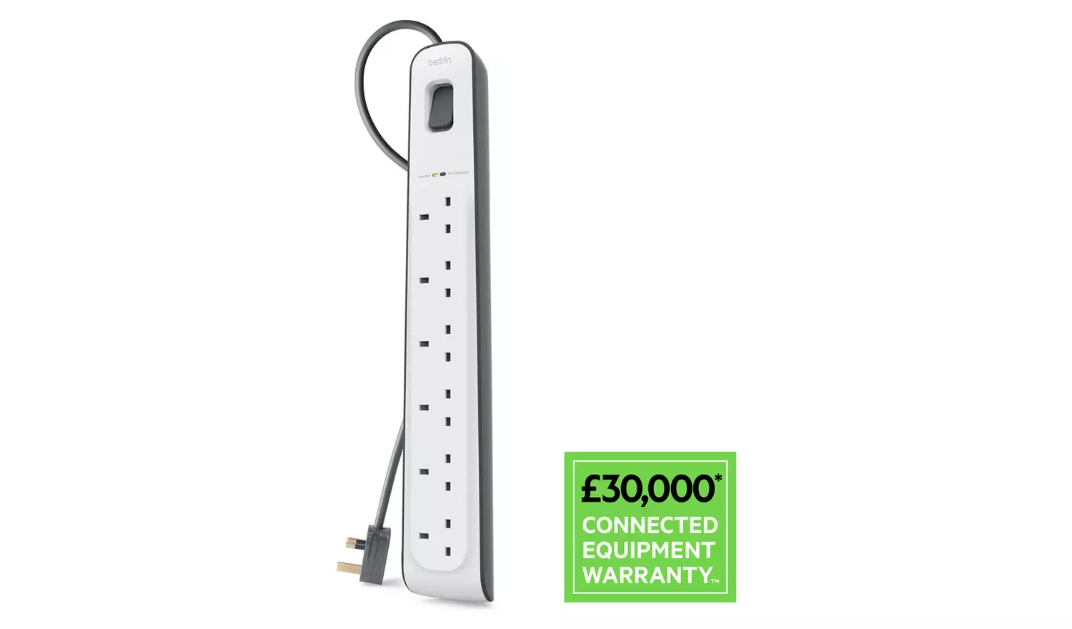Belkin 6 Socket 2m Surge Protected Extension Lead