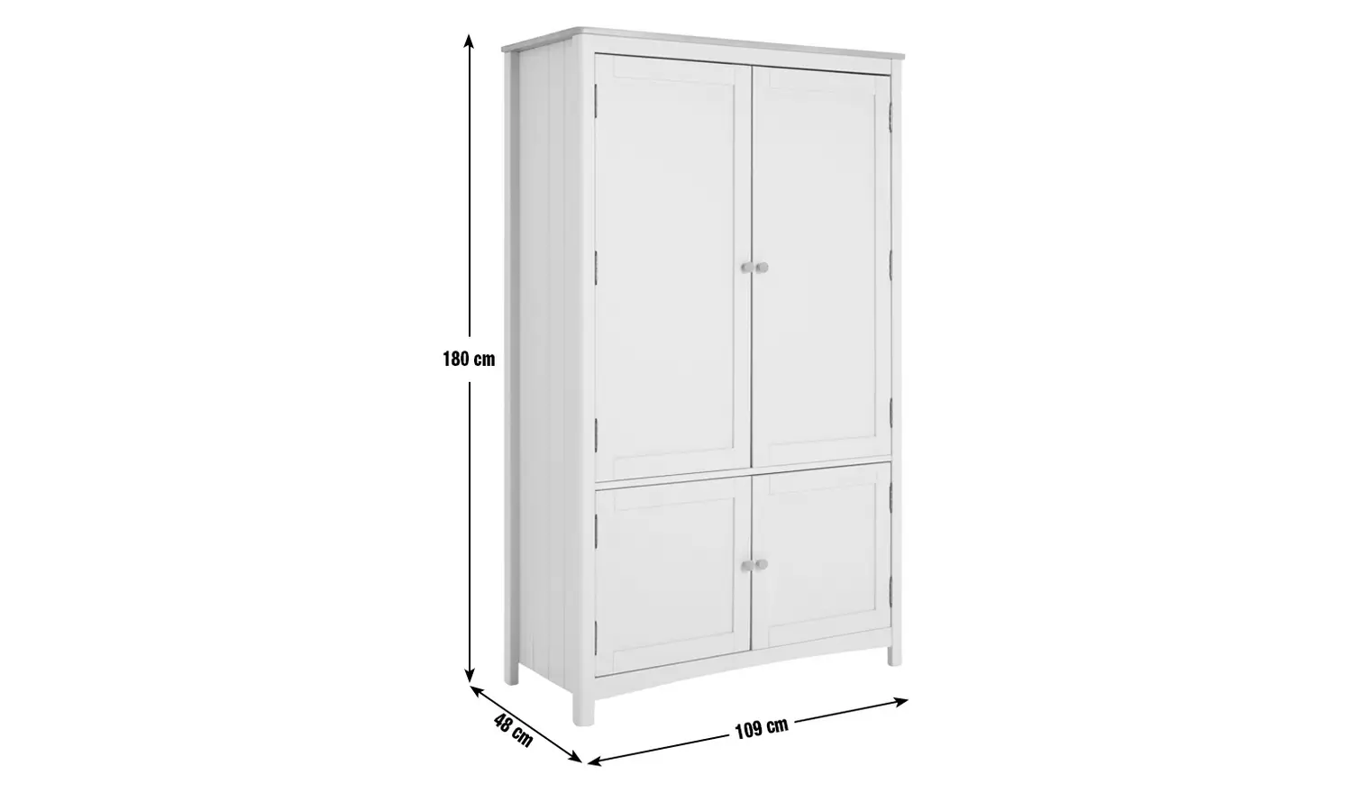 Habitat Bournemouth 4 Door Kitchen Larder - Grey
