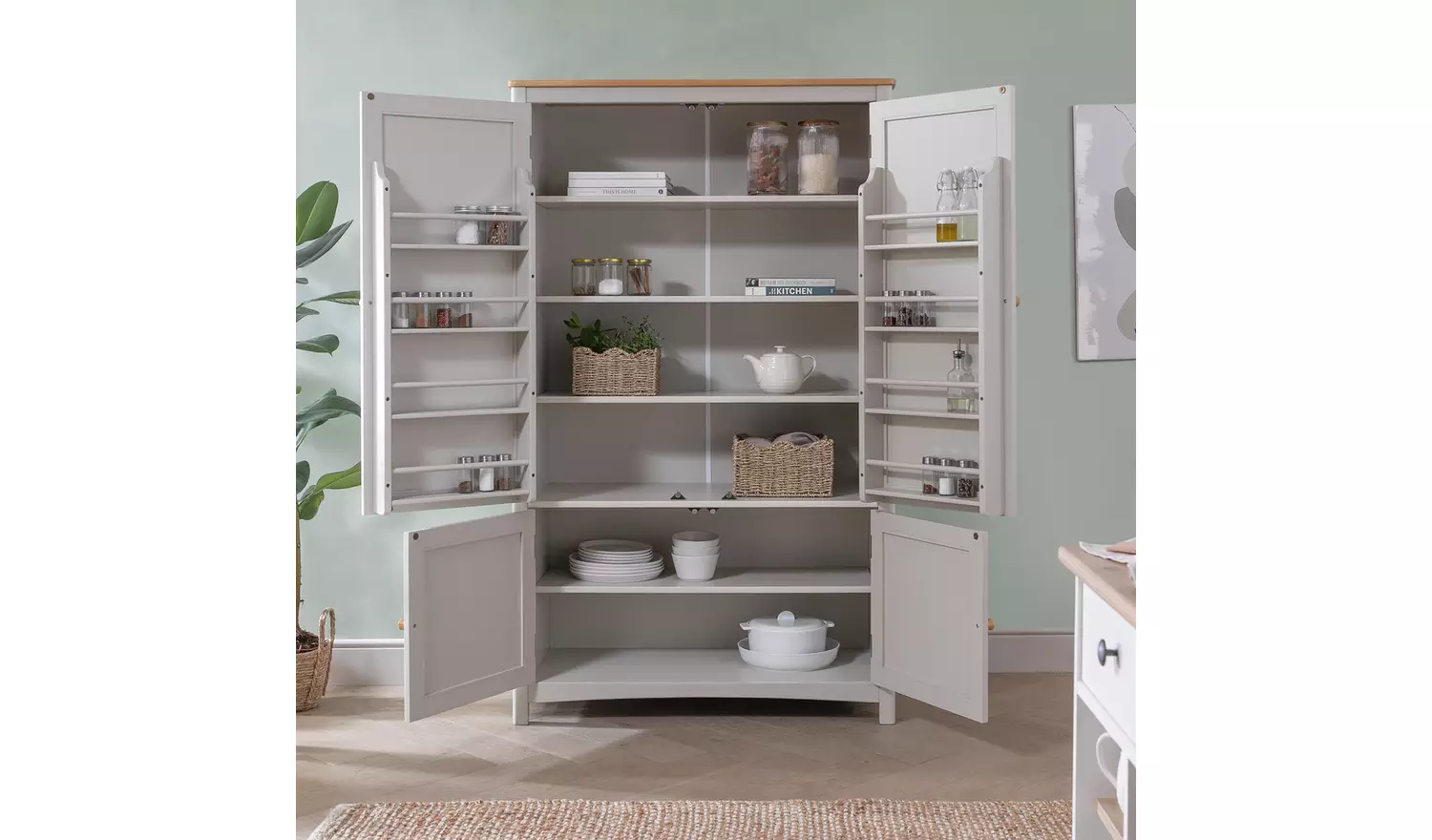 Habitat Bournemouth 4 Door Kitchen Larder - Grey