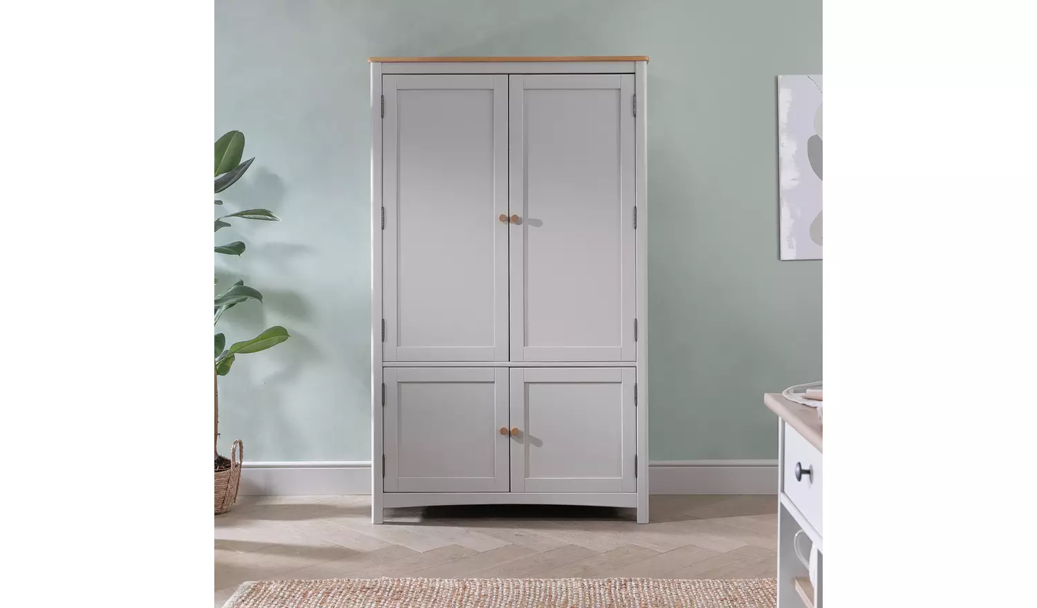 Habitat Bournemouth 4 Door Kitchen Larder - Grey